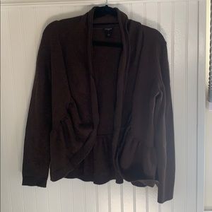 Ruffled shrug sweater